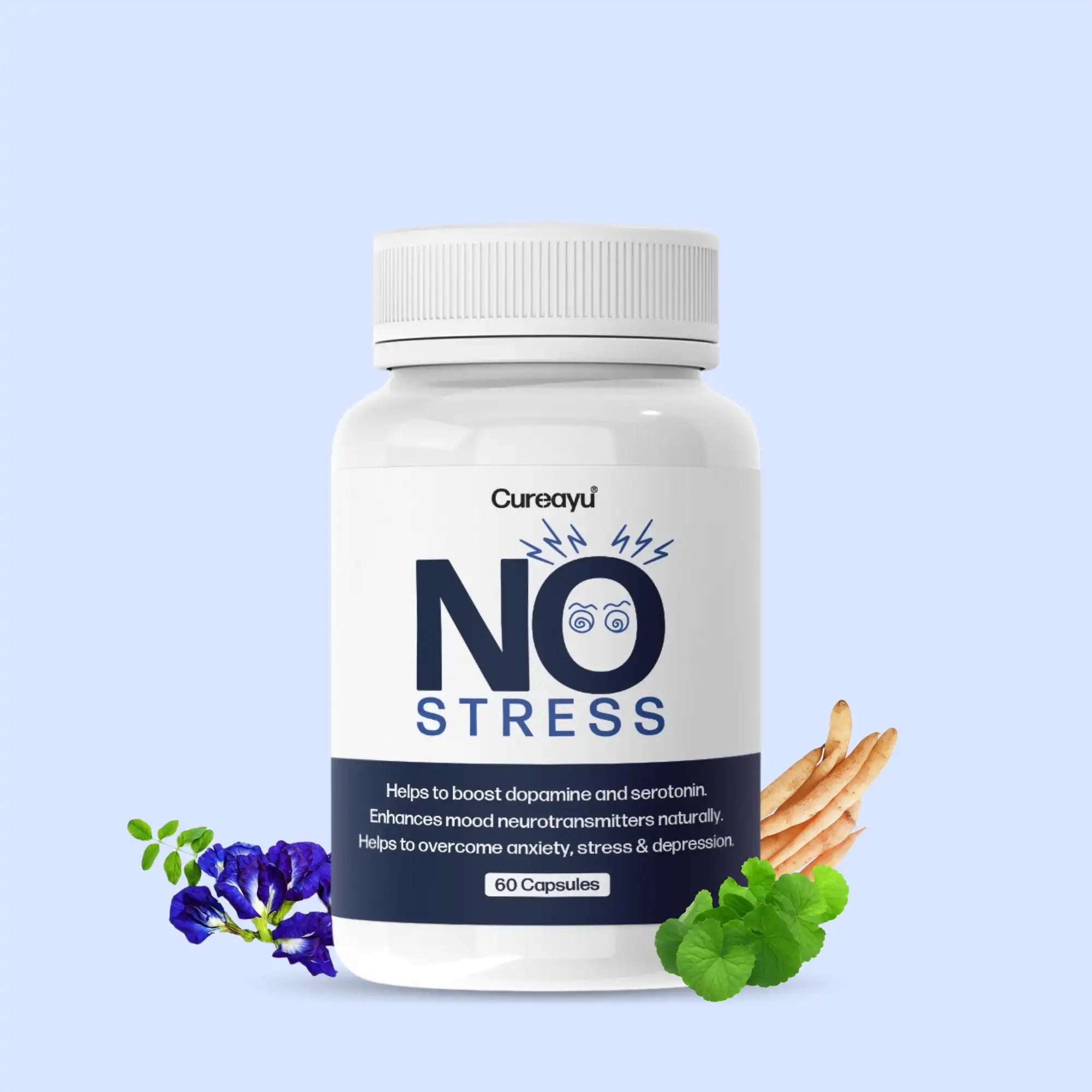 No Stress Capsules | With Shankhpushpi | Natural Stress Reliever